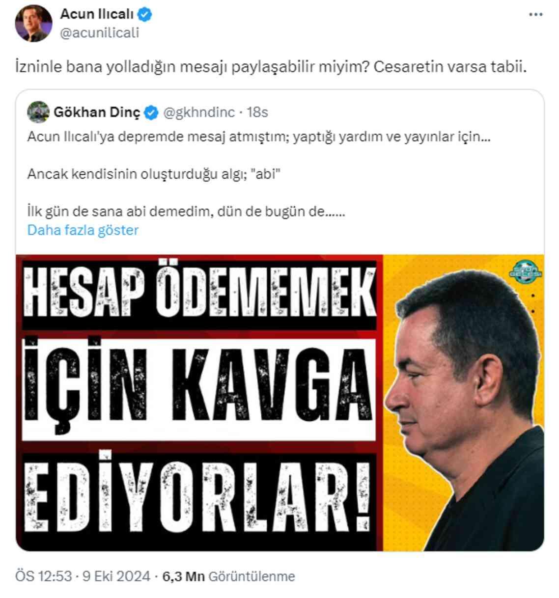 Acun Ilıcalı ve Gökhan Dinç arasındaki'Abi' tartışması gündem oldu