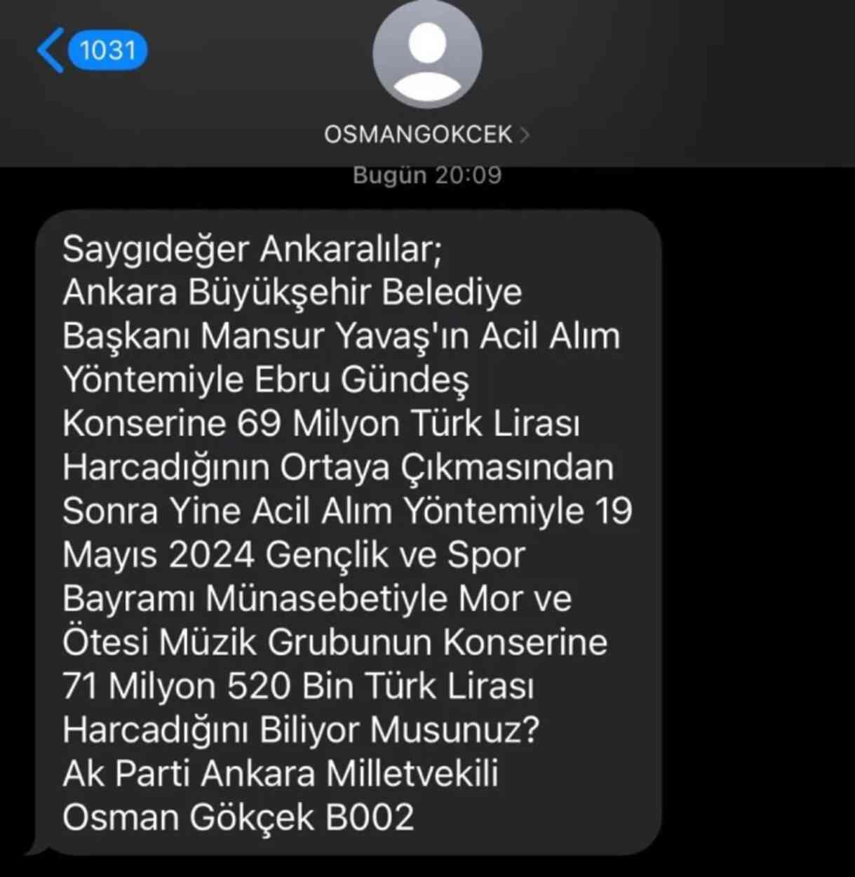 Osman Gökçek Ankara halkına SMS gönderdi, Mansur Yavaş aynı yöntemle cevap verdi