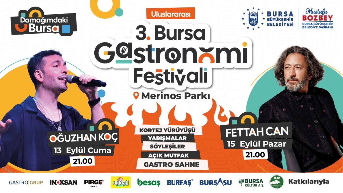 Bursa Gastronomi Festivali’nde ünlü yağmuru