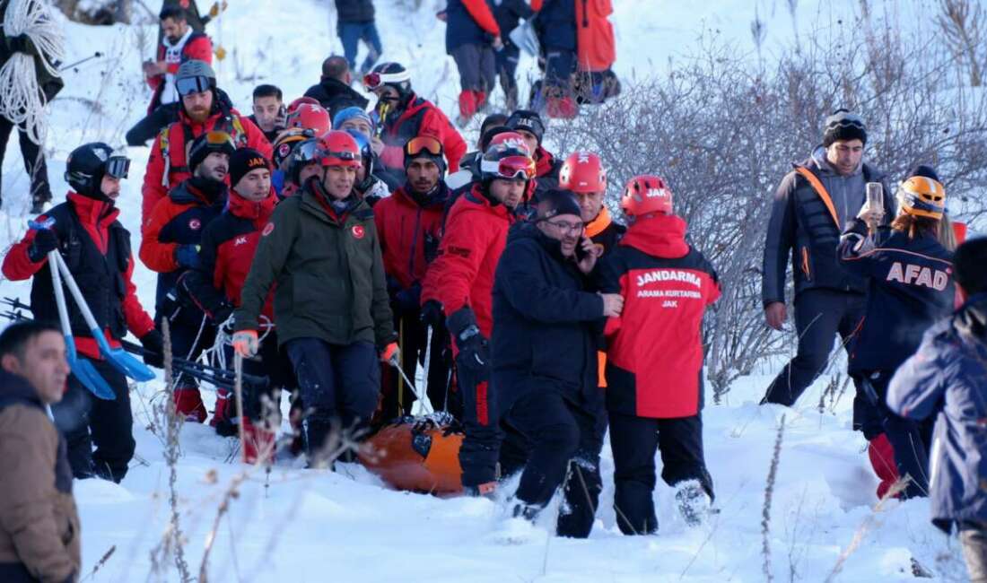 Erzurum Palandöken'de çığ altında