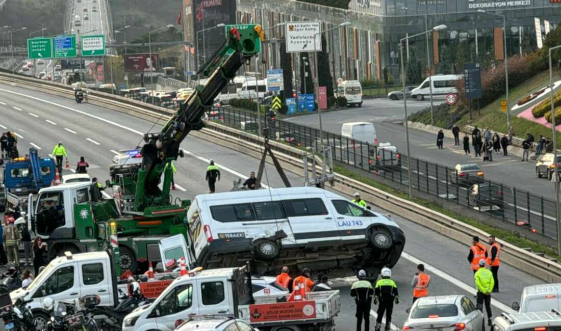 İstanbul Sarıyer'de TEM Otoyolu'nda