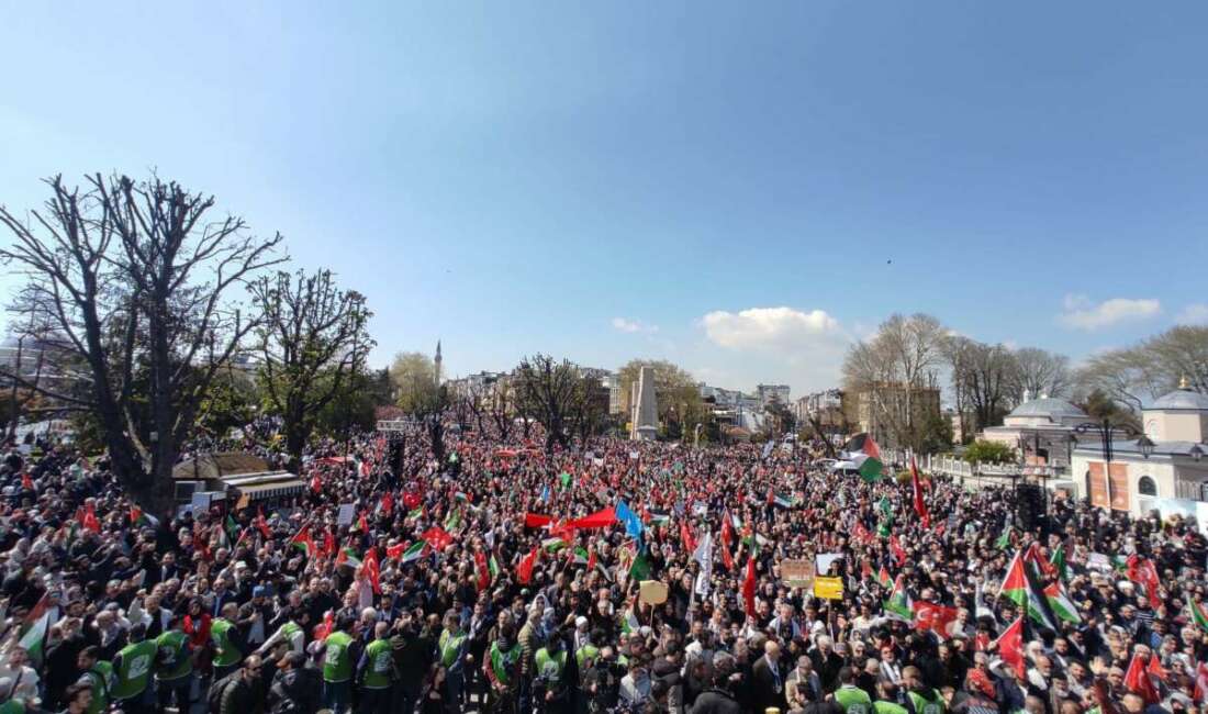 İstanbul'da, İsrail'in Gazze'ye yönelik
